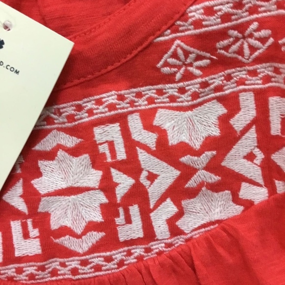Lucky Brand Red Embroidered Halter Top - Picture 5 of 6